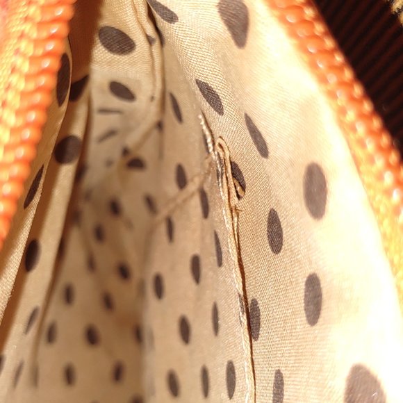 Jouel Orange Faux Ostrich Leather Rosette Clutch/Crossbody Bag - Picture 2 of 3